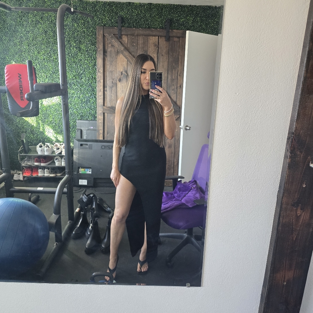 Black Superdown Dress - image 2